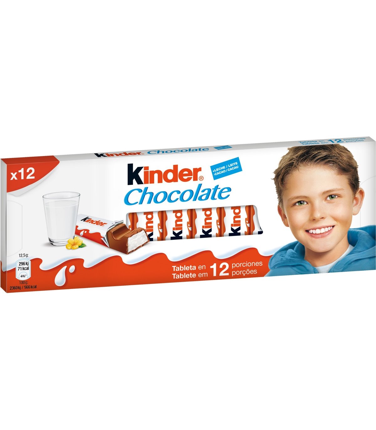 Comprar Chocolate kinder barrita 12 u 151g en Wonduu al mejor precio